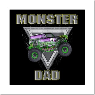 Daddy Of The Birthday Boy Monster Truck Birthday Family Posters and Art